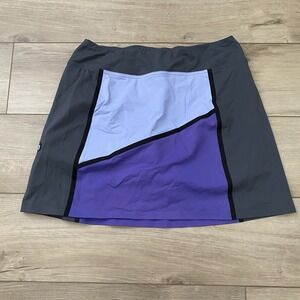 Title Nine Skort Womens  Gray Purple Colorblock Skirt Shorts Golf Tennis Medium